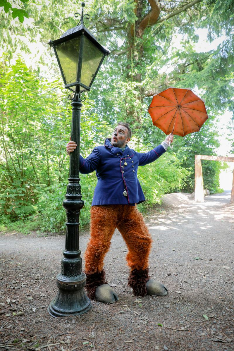 Mr Tumnus at the lamp post on the Narnia Trail in Kilbroney Park